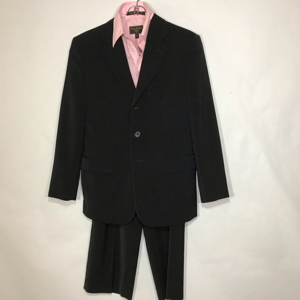 BOYS STANLEY BLACKER SUIT BLACK 14R